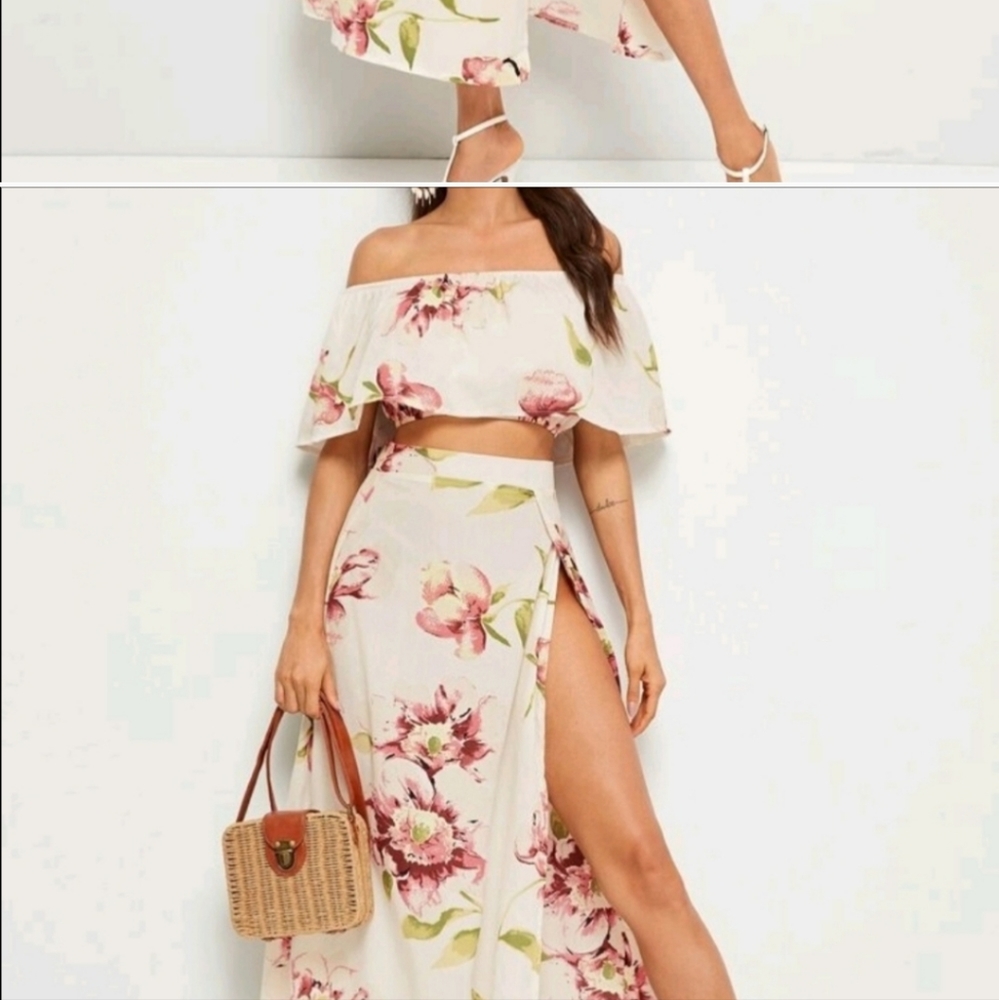 Floral skirt set